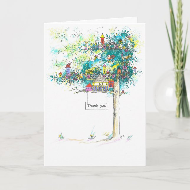 "Tree Houses" Thank You Card (Front)