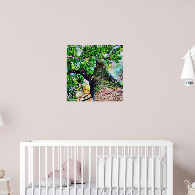 "Tree Hug" Colourful Watercolor Poster (Nursery 2)