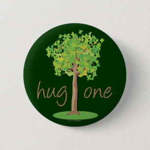 Tree Hugger 6 Cm Round Badge