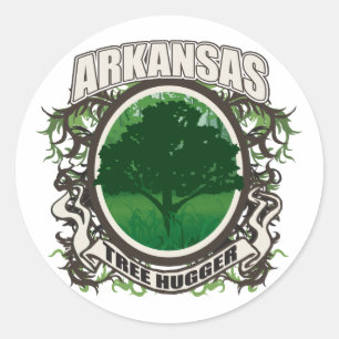 Tree Hugger Arkansas Classic Round Sticker