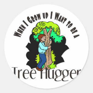 Tree Hugger Classic Round Sticker