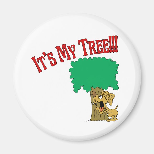 Tree Hugger Dog Magnet (Front)
