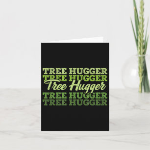 Tree Hugger Earth Day Retro Nature Lover  Card