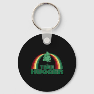 Tree Hugger Earth Day Tree Environmental Protectio Key Ring
