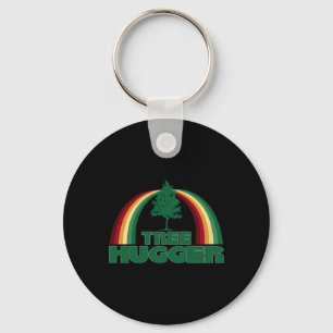 Tree Hugger Earth Day Tree Environmental Protectio Key Ring