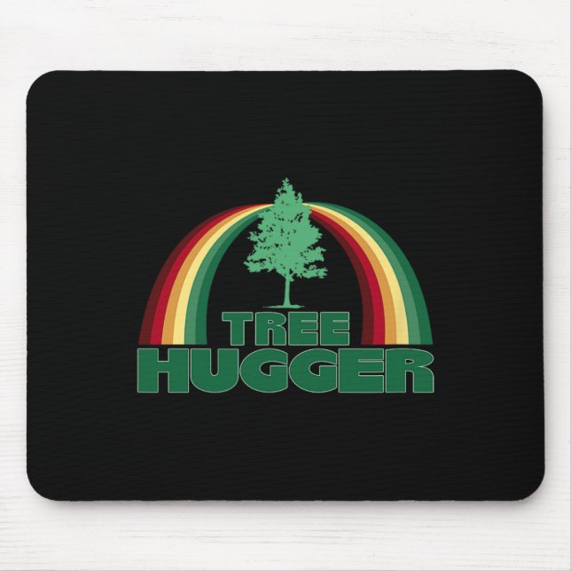 Tree Hugger Earth Day Tree Environmental Protectio Mouse Mat (Front)