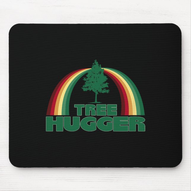 Tree Hugger Earth Day Tree Environmental Protectio Mouse Mat (Front)