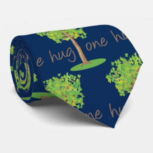 Tree Hugger Environmental Blue Tie