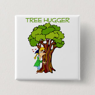 Tree Hugger - Girl 15 Cm Square Badge