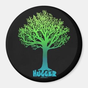 Tree Hugger green rainbow Magnet