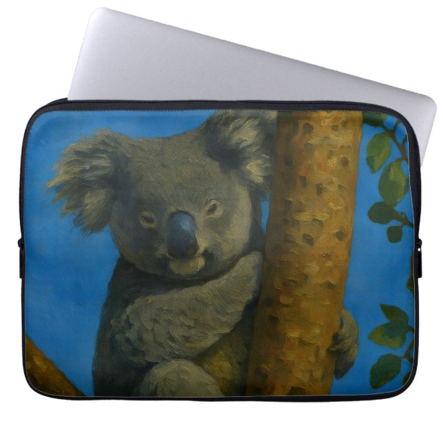 Tree Hugger – Koala in the Canopy Laptop Sleeve (Front)