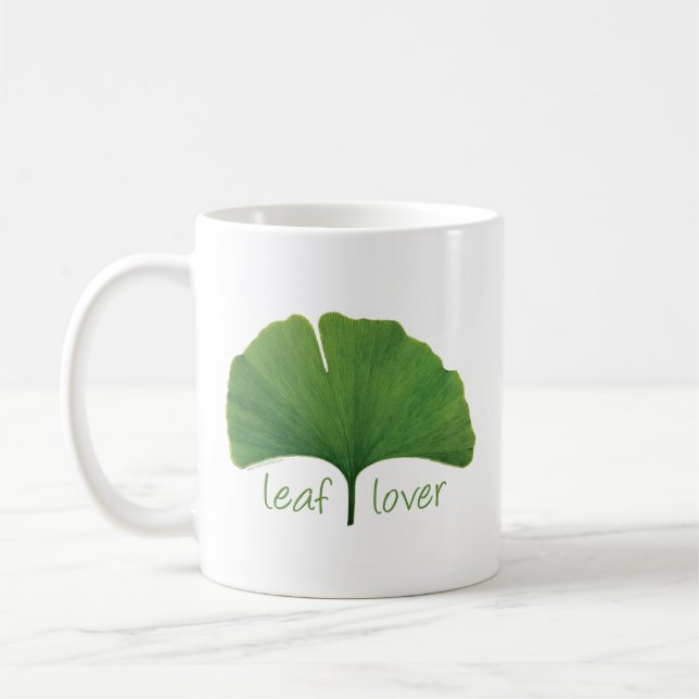 Tree Hugger, Leaf Lover - Ginkgo Coffee Mug (Left)