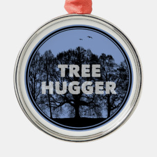 Tree Hugger Metal Tree Decoration