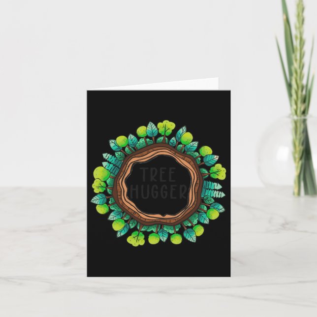 Tree Hugger Nature Environmental Protection Earth  Card (Front)
