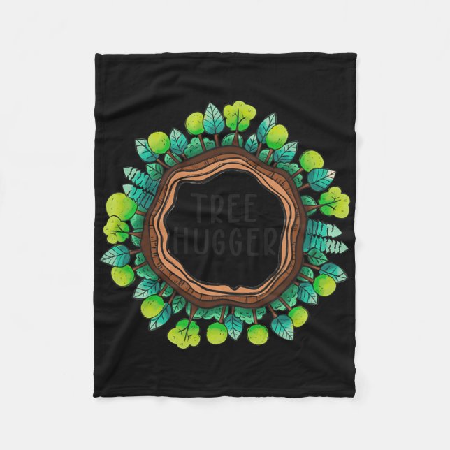Tree Hugger Nature Environmental Protection Earth  Fleece Blanket (Front)