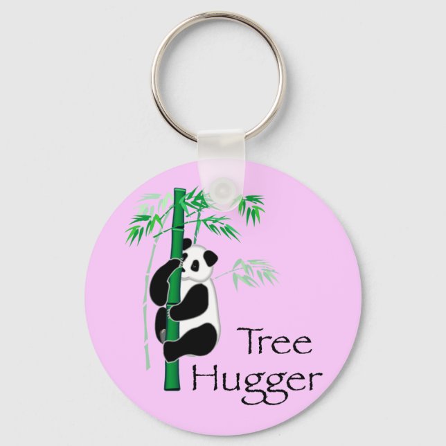 Tree Hugger Panda Key Ring (Front)