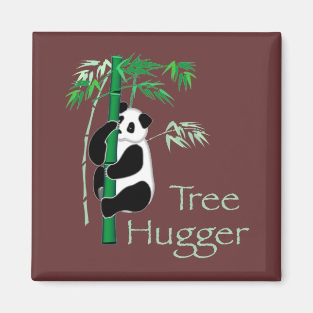Tree Hugger Panda Magnet (Front)
