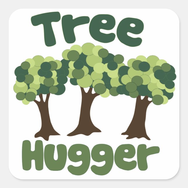 Tree Hugger Square Sticker (Front)