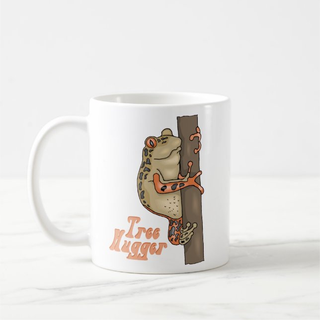Tree Hugger Tree Frog Coffee Mug (Left)