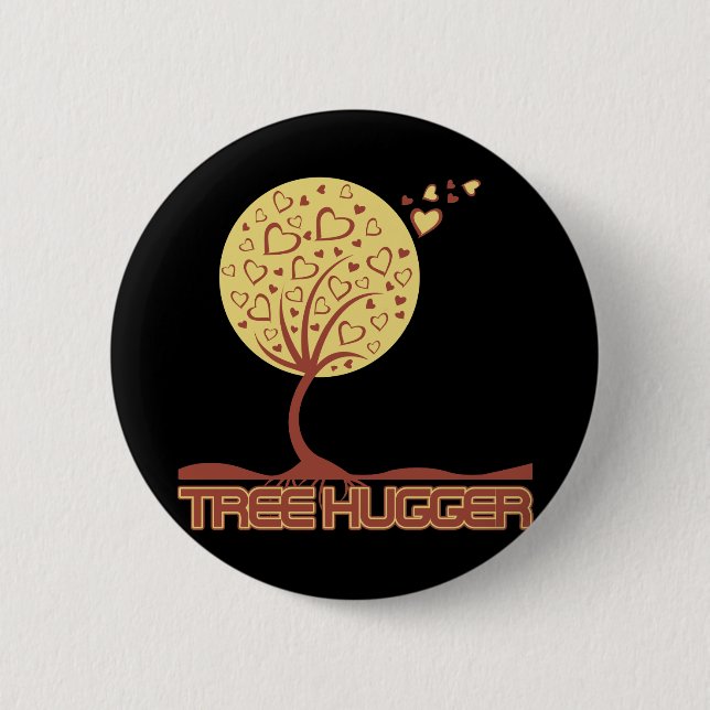 Tree Hugger Tree Hearts 6 Cm Round Badge (Front)