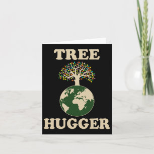 Tree Hugger Vintage Retro Nature Environmental Ear Card