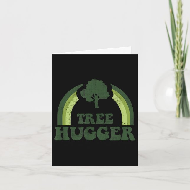 Tree Hugger Vintage Retro Nature Environmental Ear Card (Front)