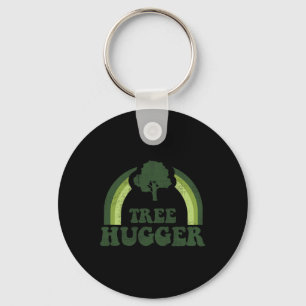 Tree Hugger Vintage Retro Nature Environmental Ear Key Ring
