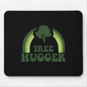 Tree Hugger Vintage Retro Nature Environmental Ear Mouse Mat