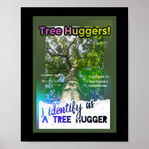 Tree Huggers Extraordinaire. Zine Cover  Poster