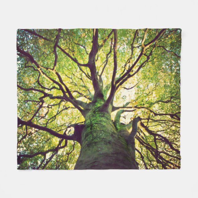 Tree Hugging Fleece Blanket (Front (Horizontal))