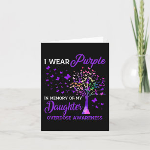 Tree I Wear Purple Memory Of Daughter Overdose Awa Card