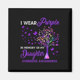 Tree I Wear Purple Memory Of Daughter Overdose Awa Magnet