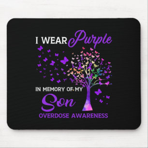 Tree I Wear Purple Memory Of Son Overdose Awarenes Mouse Mat