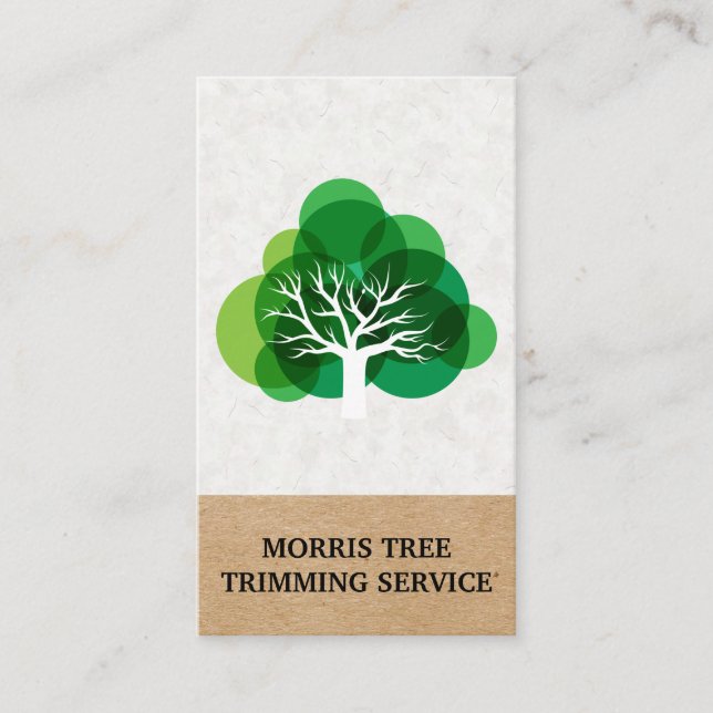 Tree Icon | Landscaping | Gardener Business Card (Front)