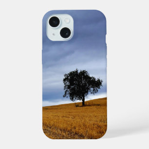 Tree in a wheat field iPhone 15 case