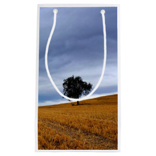 Tree in a wheat field small gift bag