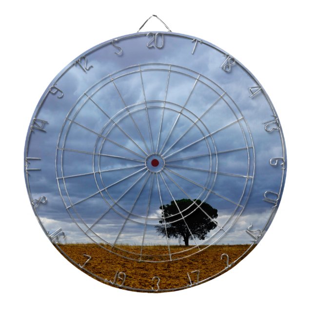 Tree in an empty field dartboard (Front)