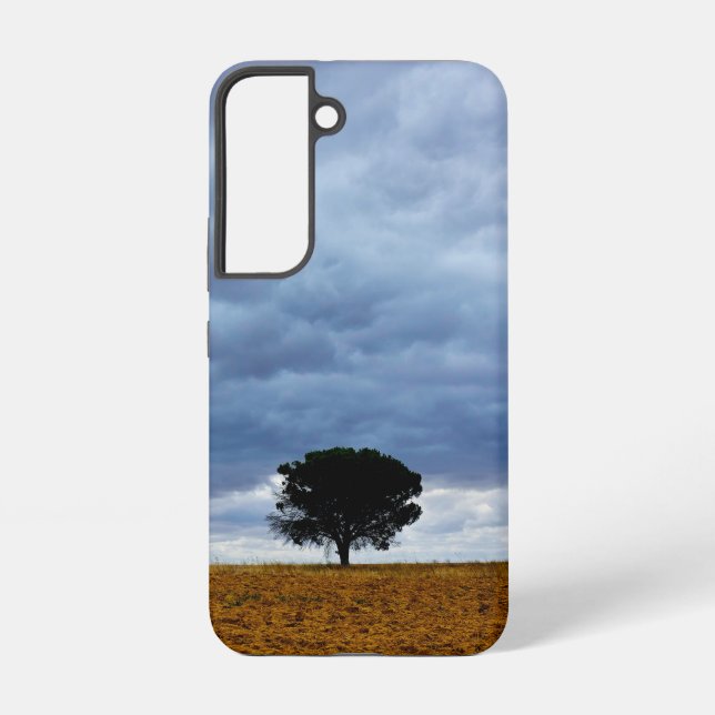 Tree in an empty field samsung galaxy s22 case (Back)