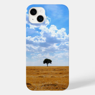 Tree in an harvested wheat field  Case-Mate iPhone 14 plus case