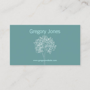TREE in AQUA/TEAL Business Card