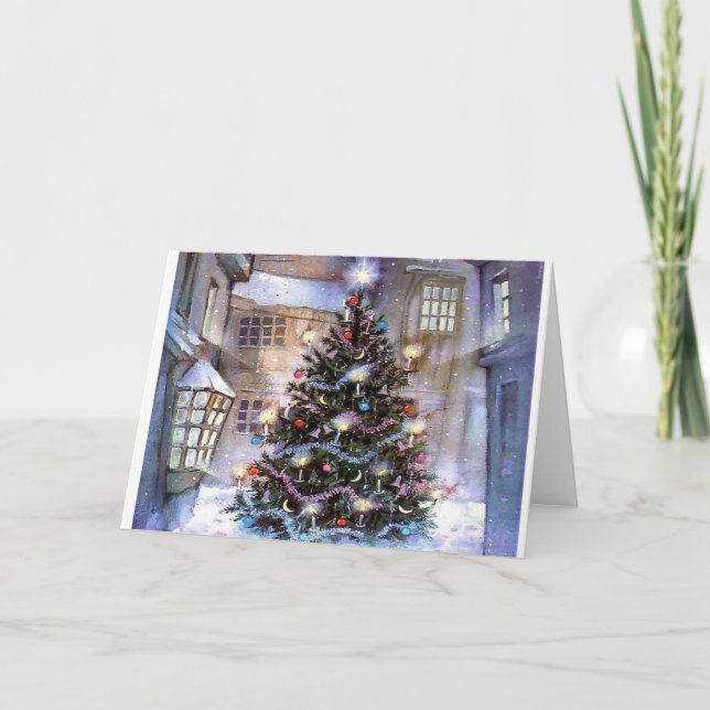 Tree in City Holiday Card (Front)