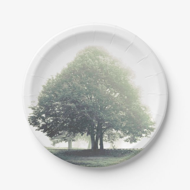 Tree in fog dinner plate (Front)