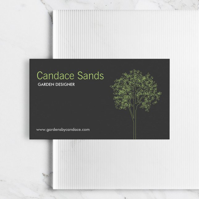 TREE in GREEN/GRAY Business Card (Creator Uploaded)