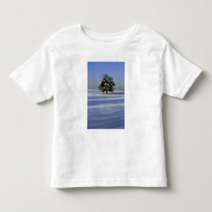 Tree in snow covered landscape toddler T-Shirt