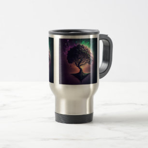 Tree in Space Travel/Commuter Mug, 15 oz Travel Mug
