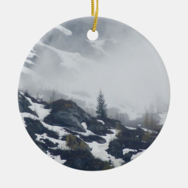 Tree in the Mist Ceramic Tree Decoration (Front)