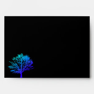 Tree in the Woods Bar Bar Mitzvah Black Envelope