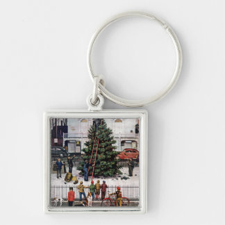 Tree in Town Square Key Ring