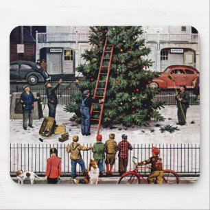 Tree in Town Square Mouse Mat