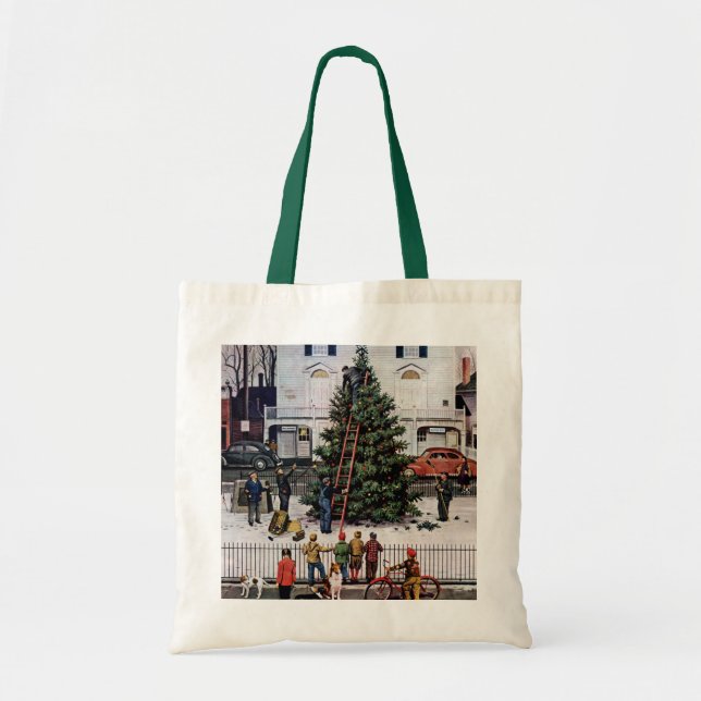 Tree in Town Square Tote Bag (Front)